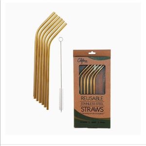 2/$25 Listing - ♻️ Reusable Stainless Steel Straws Set of 6